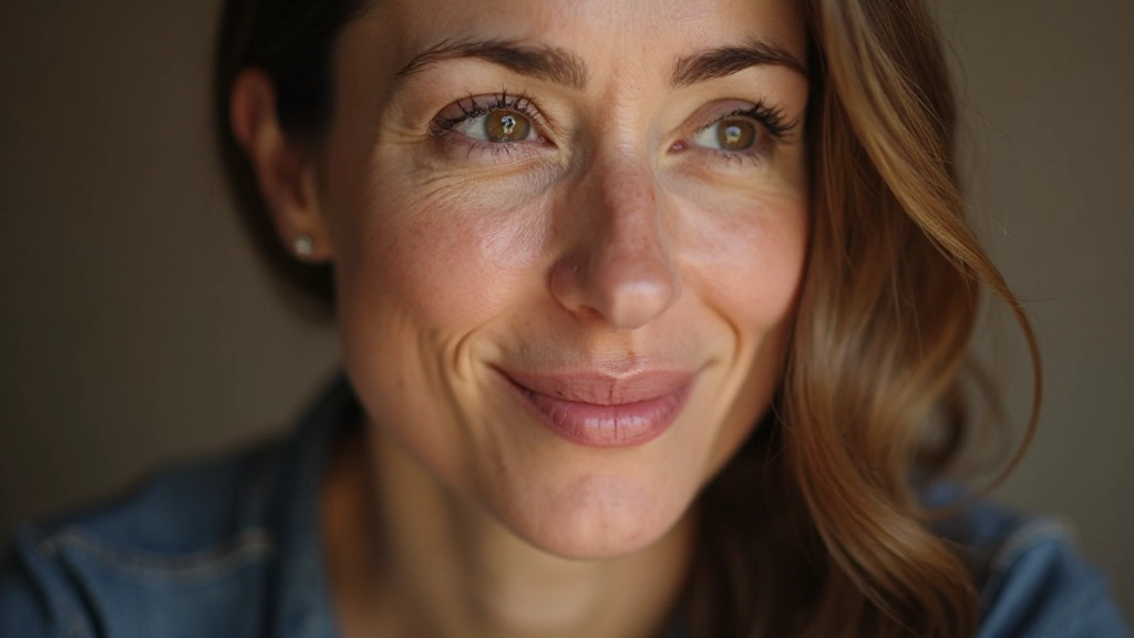 Close-up van gezichtsuitdrukking, oog contact, authentieke emotie in gezicht