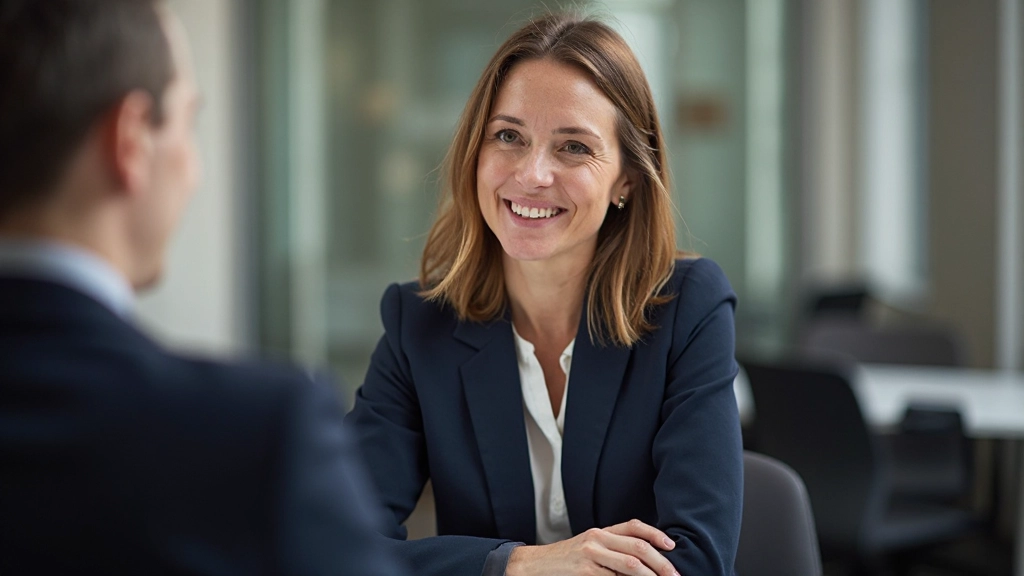 Twee professionals in gesprek met volle aandacht en open communicatie, moderne kantooromgeving